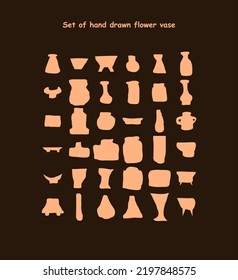 set of aesthetic flower vase