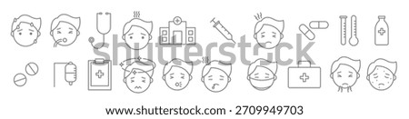 set of Affliction vector illustrstion