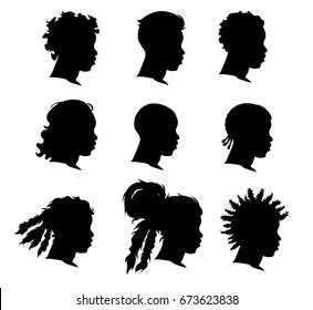 1000 African American Silhouette Face Stock Images Photos