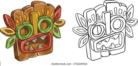 Set of african tribal masks.