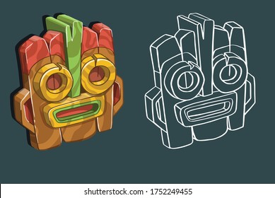 Set of african tribal masks.
