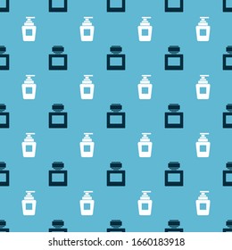 Colocar el shampoo en una estampilla sin fisuras. Vector