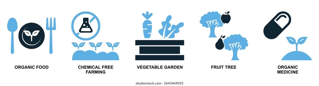 Set agriculture farming icon vector for various aspects of cultivation, livestock, and rural life. Ideal for agricultural businesses, food production, and sustainable development themes.