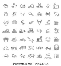 Symbole der landwirtschaftlichen und landwirtschaftlichen Linie