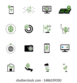 Set of Agriculture Icon Logo Vector Template. Agricultural Equipment Concept Illustration