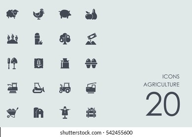 Set of agriculture icons