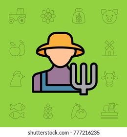 Set of agriculture icons. Vector illustration