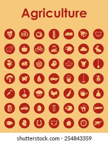 Set of agriculture simple icons