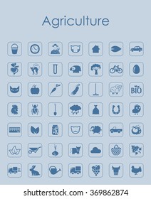 Set of agriculture simple icons