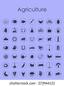 Set of agriculture simple icons