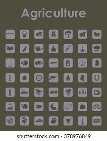 Set of agriculture simple icons