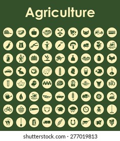 It is a set of agriculture simple web icons