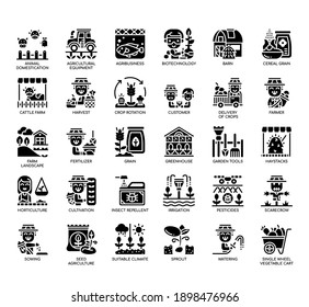 Set of Agriculture thin line and pixel perfect icons for any web and app project. 