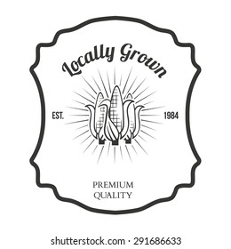 Set of agriculture vector label design elements Illustration