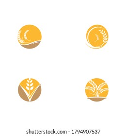 Design des Agrarweizen-Vektorsymbol festlegen 