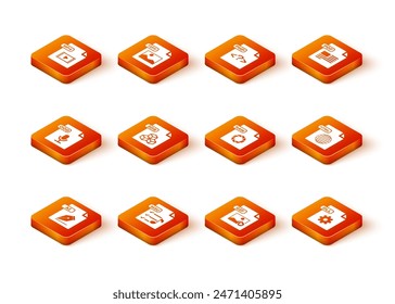 AI-Datei-Dokument, M3U, OGG, 3DS, GIF, RAW, DLL und HTML-Symbol festlegen. Vektorgrafik