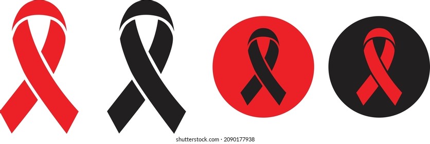 set of aids ribbon icon vector illustration.