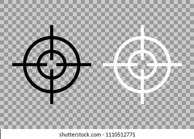 Set aim icon. Black and white aim icon