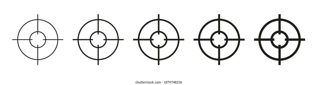 Set aim icon in trendy flat style isolated on white background.