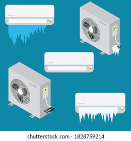 
set air conditioner broken workers