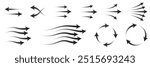 Set of air direction showing arrow collection. arrow different direction symbol. Vector Illustration.