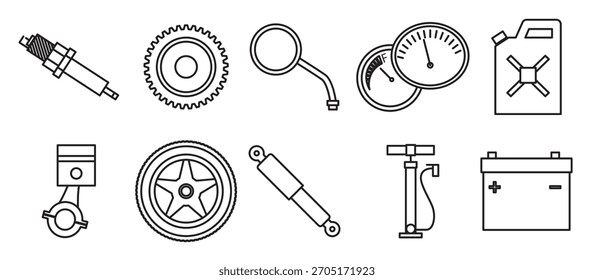 Conjunto de Ilustración vectorial de la bomba de aire