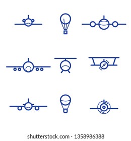 Set of aircraft icons