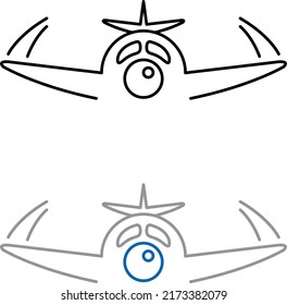 un conjunto de iconos de avión
