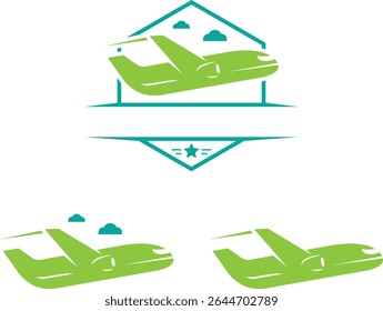 Un conjunto de iconos de avión