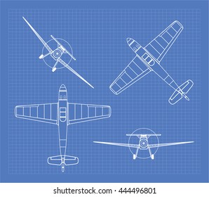 Set of airplanes/blueprint