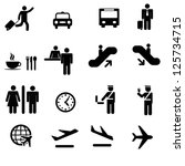 A set of airport icons