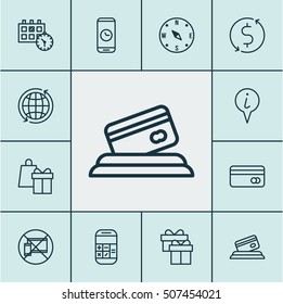 Set Of Airport Icons On Forbidden Mobile, Calculation And Money Trasnfer Topics. Editable Vector Illustration. Includes Mobile, Globe, Device And More Vector Icons.