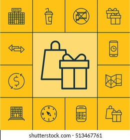 Set Of Airport Icons On Hotel Construction, Road Map And Money Trasnfer Topics. Editable Vector Illustration. Includes Map, No, Present And More Vector Icons.