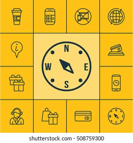 Set Of Airport Icons On World, Calculation And Info Pointer Topics. Editable Vector Illustration. Includes Calculator, Math, Pointer And More Vector Icons.