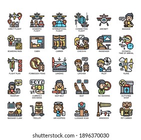 Set of Airport thin line and pixel perfect icons for any web and app project. 