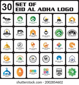 a set of al adha logo , a set of islamic logo 