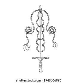 Set of alchemy esoteric mystical magic celestial talisman with woman hands, sun, moon, stars sacred geometry isolated. Spiritual occultism object. Vector illustrations in black outline style

