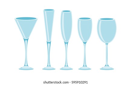 Set of alcohol glasses