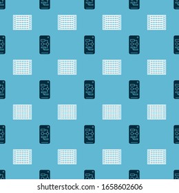 Set Algorithm and Printed circuit board PCB on seamless pattern. Vector