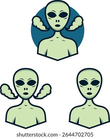 a set of alien icons