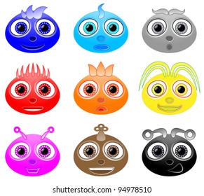 A set of Alien themed Avatars.