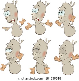 Set of aliens cartoon
