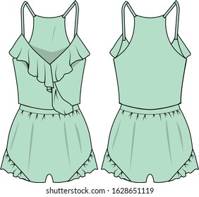 set all for lady vector template pattern