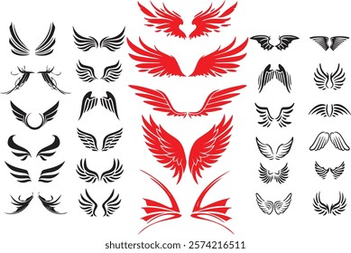 set of all type wings in vector