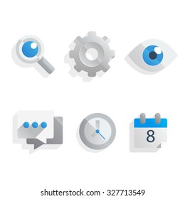 Set Almost Flat Modern Icons Stock Vector (Royalty Free) 327713549 ...