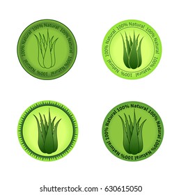 Set of Aloe Vera labels