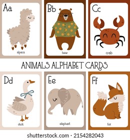 set of alphabet cards ABCDEF