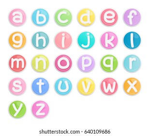Set of alphabet icons.