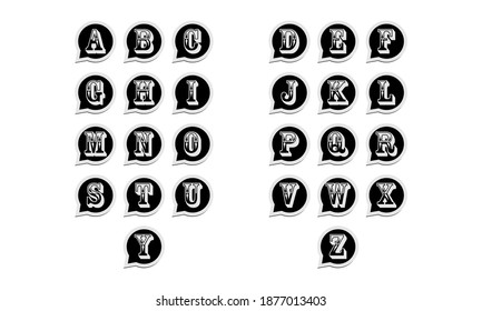 Set of alphabet logo icon design elements, vector sign symbols	