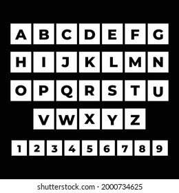 set of alphabet and number logo icon images vector